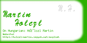 martin holczl business card